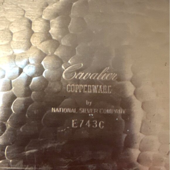 Cavalier Copperware Hammered Leaf Design Tray Decorative Cutout Home Decor E743C - Picture 4 of 8